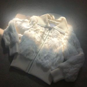 VINTAGE WILSONS LEATHER RABBIT BOMBER JACKET